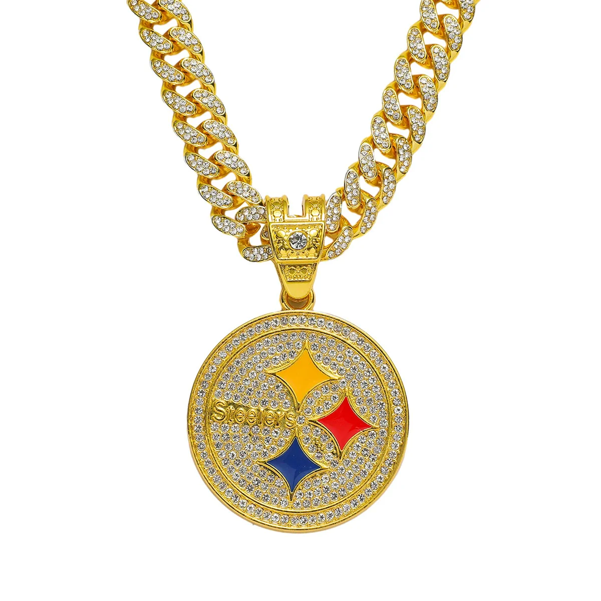 Alloy Disc Logo Pendant Hiphop Necklace With Animals Zodiac Pattern And Electroplating Design For Men Cuban Chain Style - Image 5