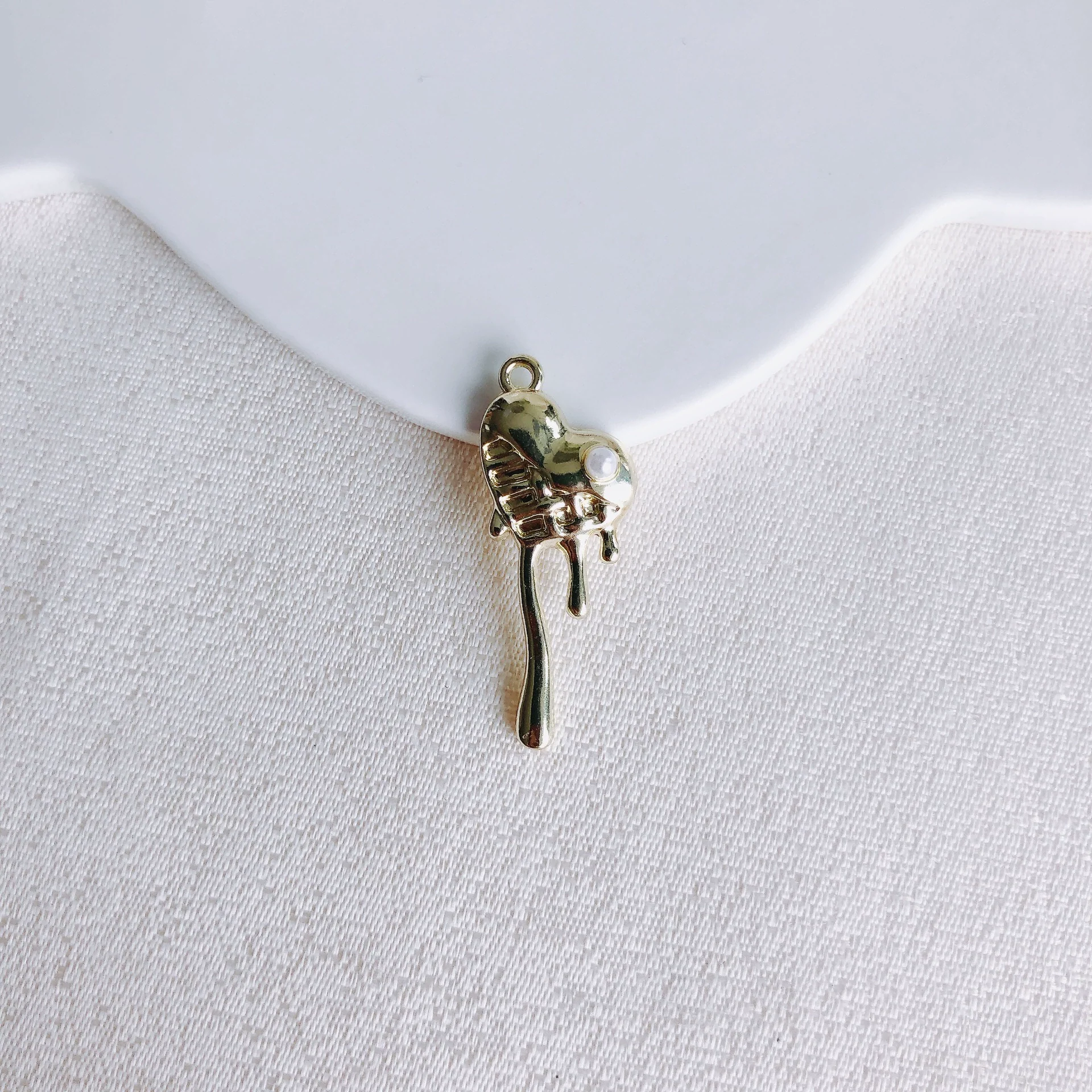 Alloy Electroplated Fresh Asymmetric Onepiece Lollipop Branch Earrings Jewelry Accessories - Image 5