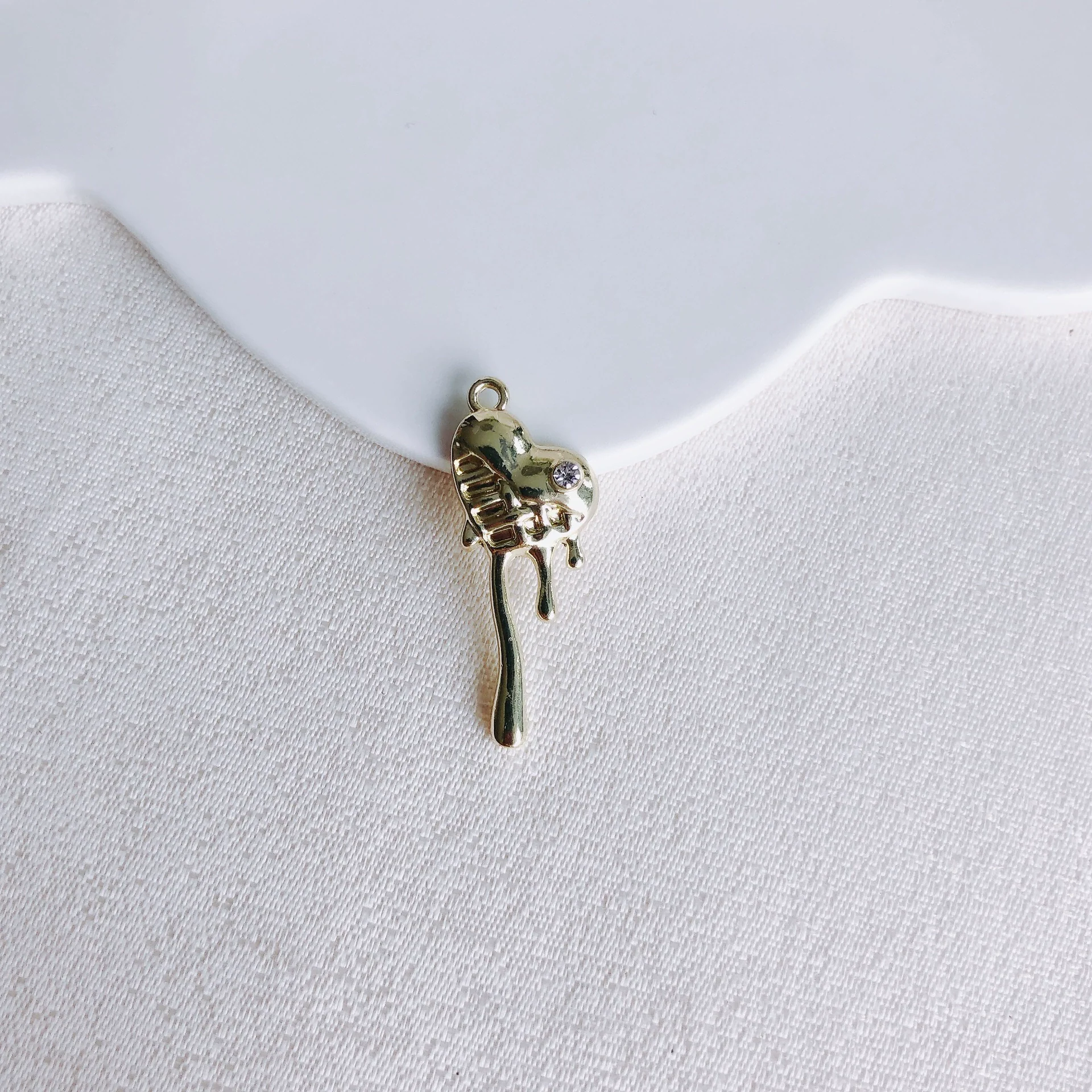 Alloy Electroplated Fresh Asymmetric Onepiece Lollipop Branch Earrings Jewelry Accessories - Image 6