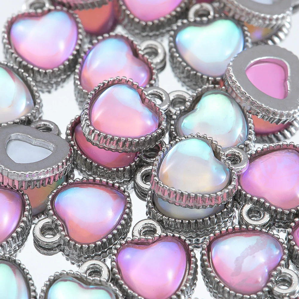 Alloy Fairy Pink Love Pendant Jewelry Accessories Electroplated