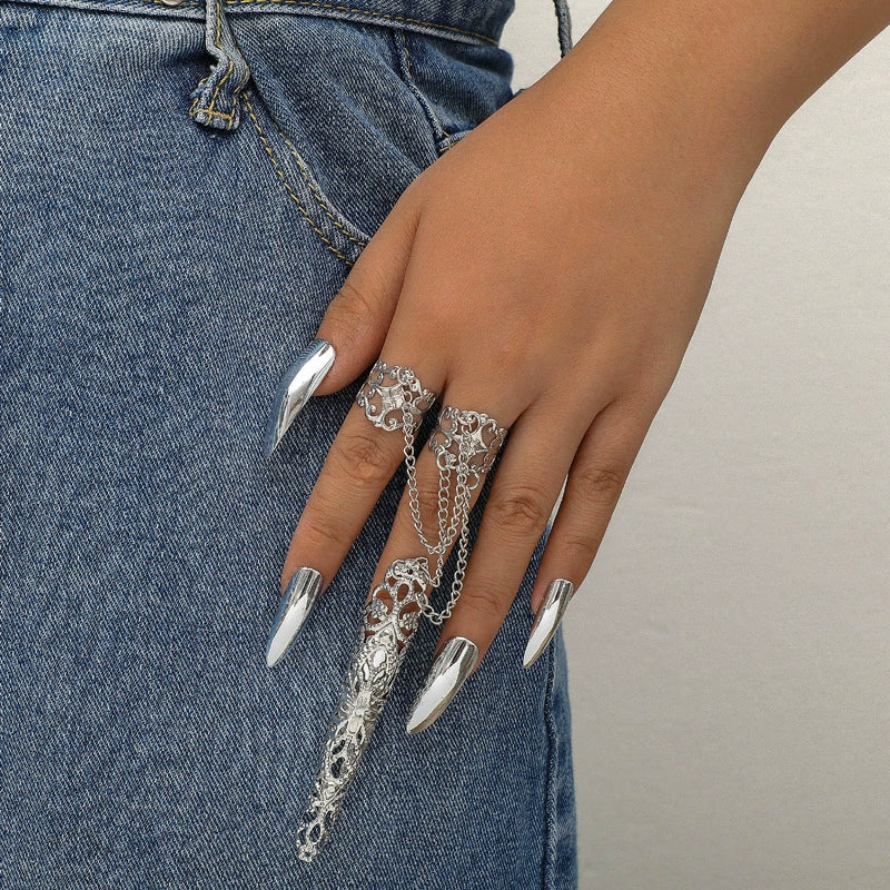 Alloy Fashion Geometric Cut Out Carved Ring Jewelry - Image 16