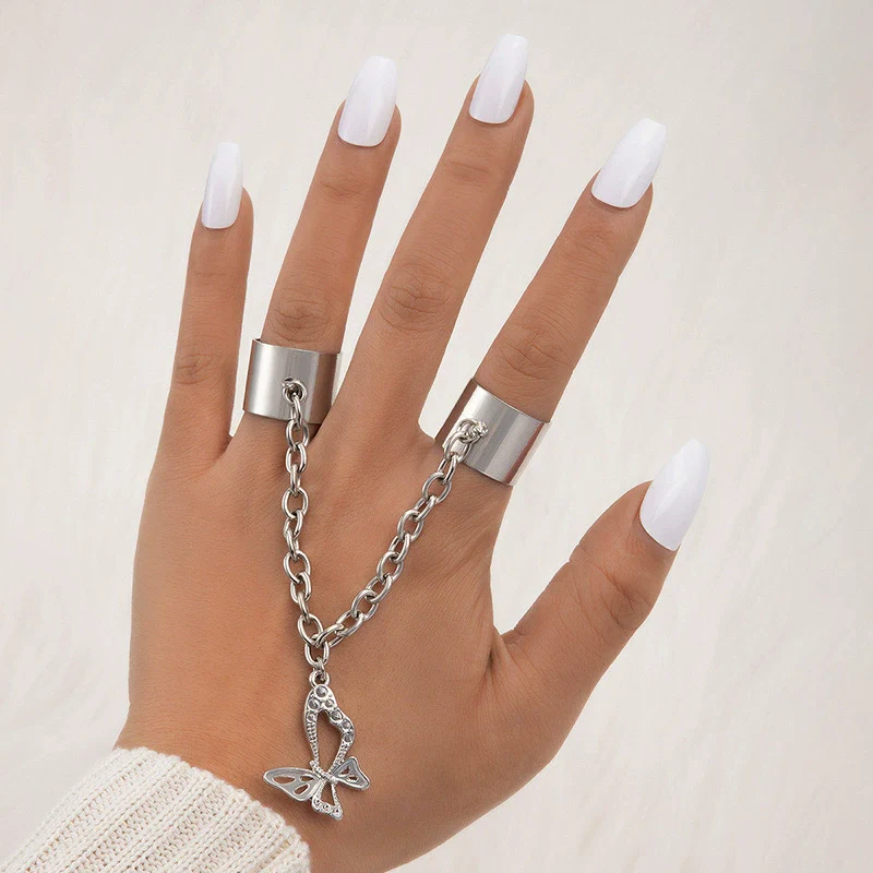 Alloy Fashion Geometric Cut Out Carved Ring Jewelry - Image 7