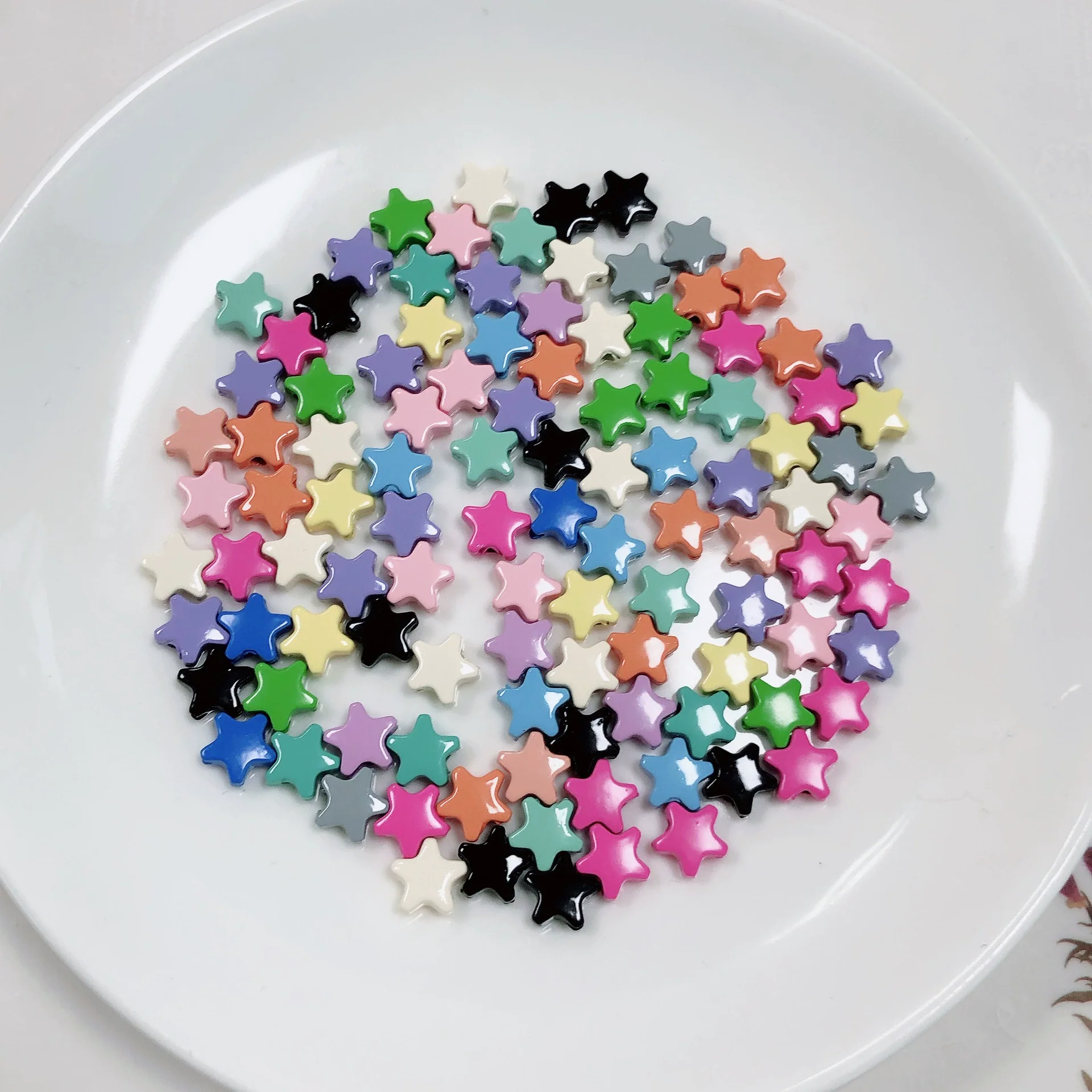 Alloy Fivepointed Star Straight Hole Environmental Protection Handmade Jewelry And Hair Accessories
