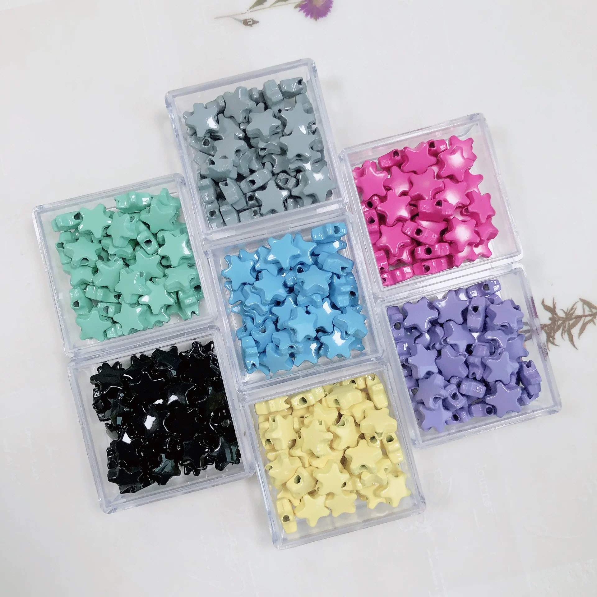 Alloy Fivepointed Star Straight Hole Environmental Protection Handmade Jewelry And Hair Accessories - Image 2