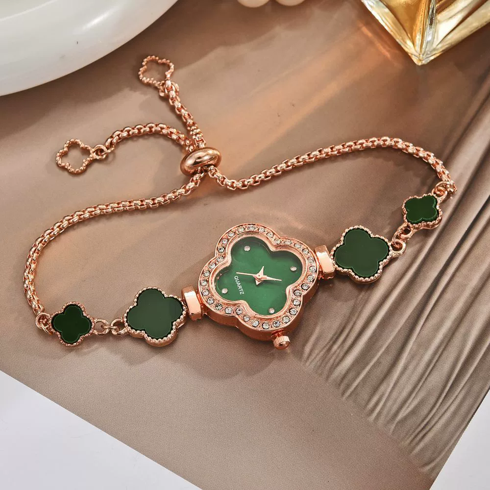Alloy Fourleaf Clover Women's Bracelet Watch Light Luxury Fashion New Style - Image 3