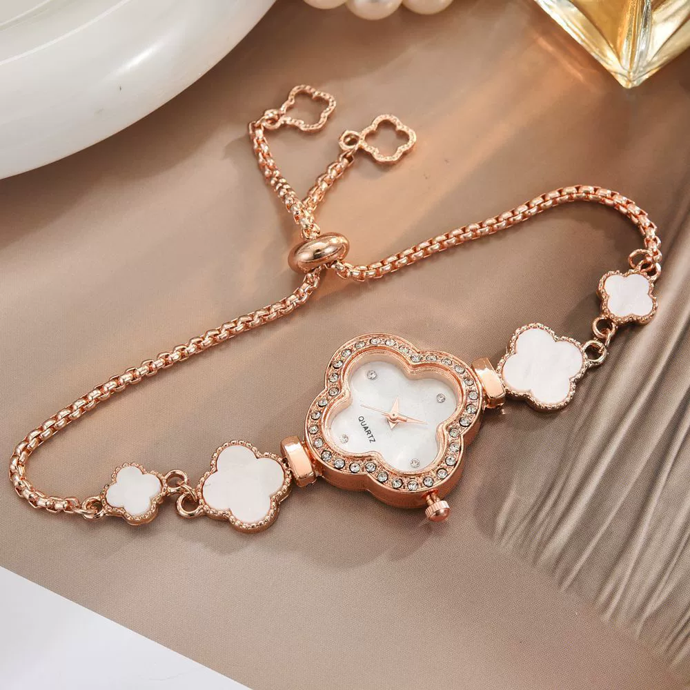 Alloy Fourleaf Clover Women's Bracelet Watch Light Luxury Fashion New Style - Image 6