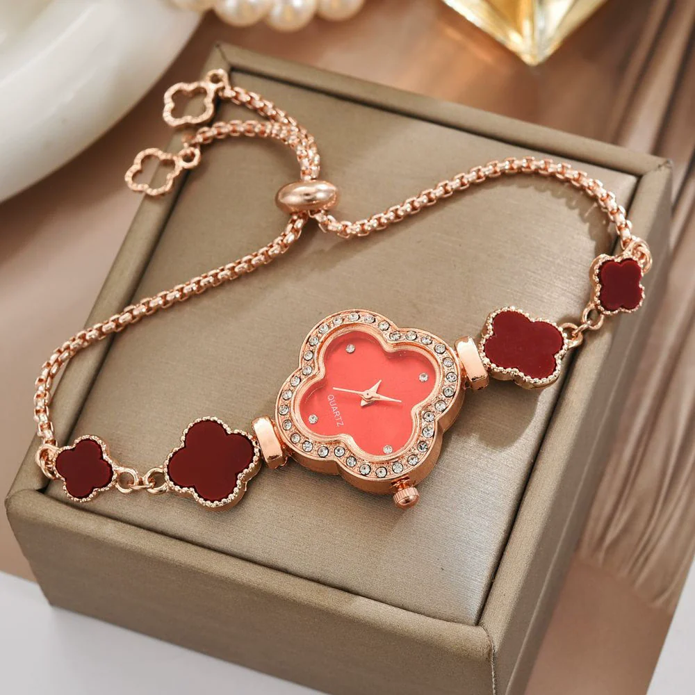Alloy Fourleaf Clover Women's Bracelet Watch Light Luxury Fashion New Style - Image 9