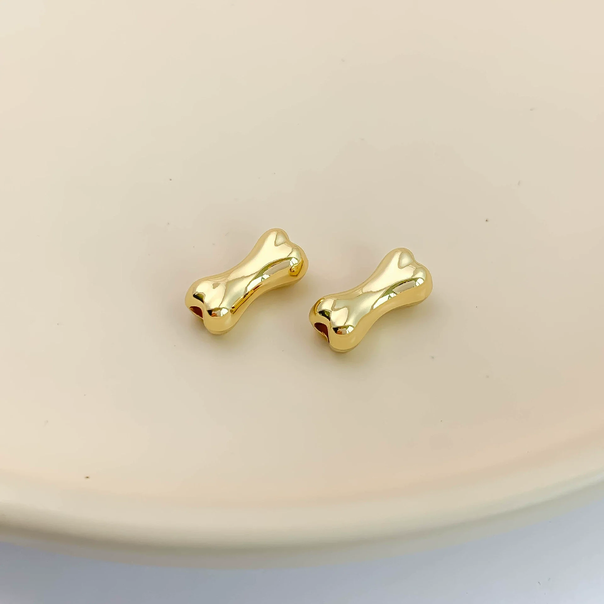 Alloy Fun Bone Beads Electroplated Ins Style Diy Accessories For Jewelry Making - Image 6