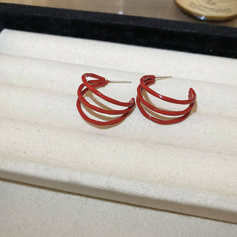 Alloy Geometric And Heart Shape Highend Elegant Women's Electroplating Earrings - Image 14