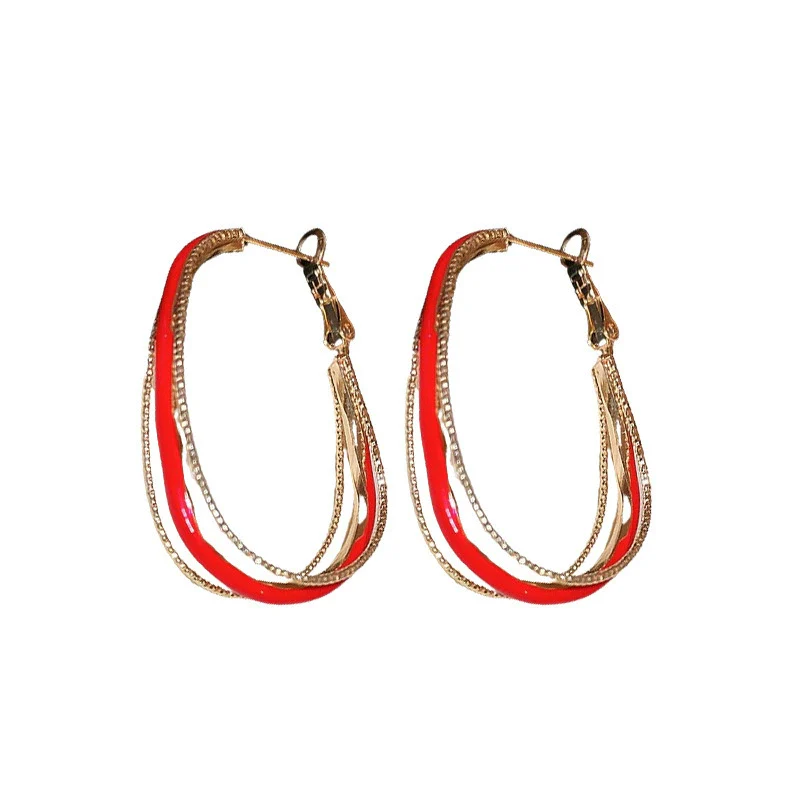 Alloy Geometric And Heart Shape Highend Elegant Women's Electroplating Earrings - Image 5