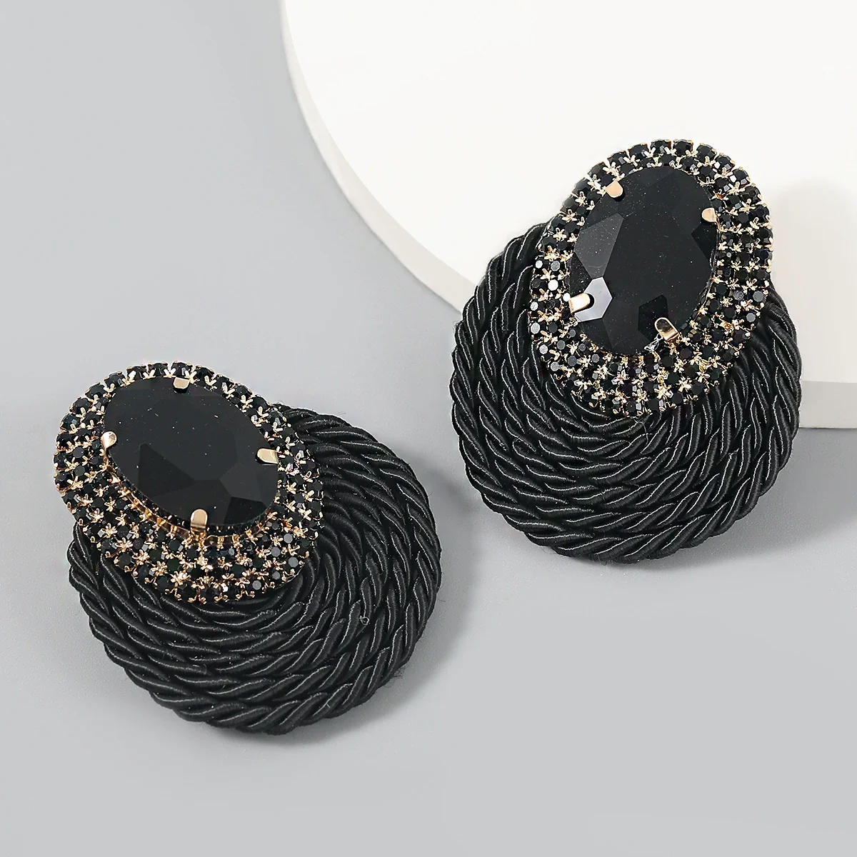 Alloy Geometric Diamond Earrings - Image 8