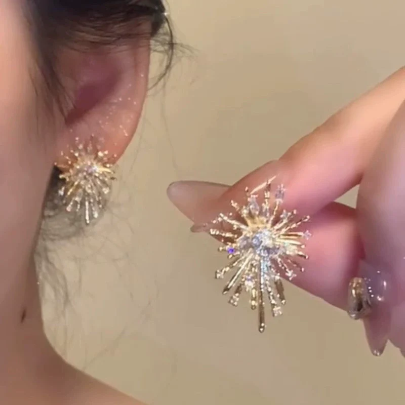 Alloy Geometric Electroplated Women's Light Luxury Elegant Highend Niche Unique Autumn And Winter Ear Jewelry - Image 5