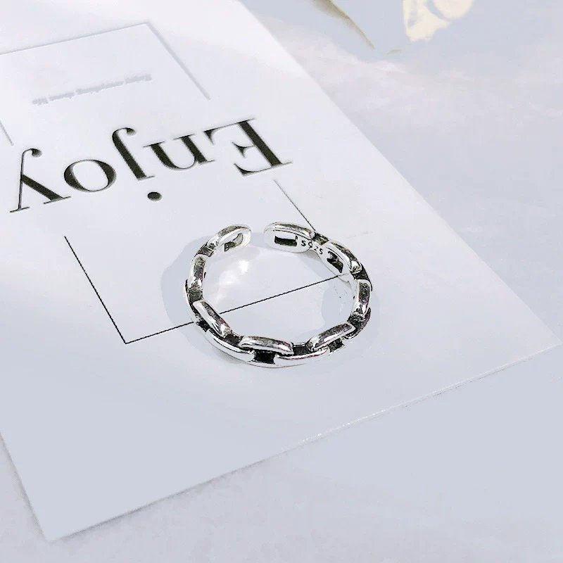 Alloy Geometric Electroplating Unisex Retro Open Multilayer Ring Hiphop Style Hand Jewelry - Image 10