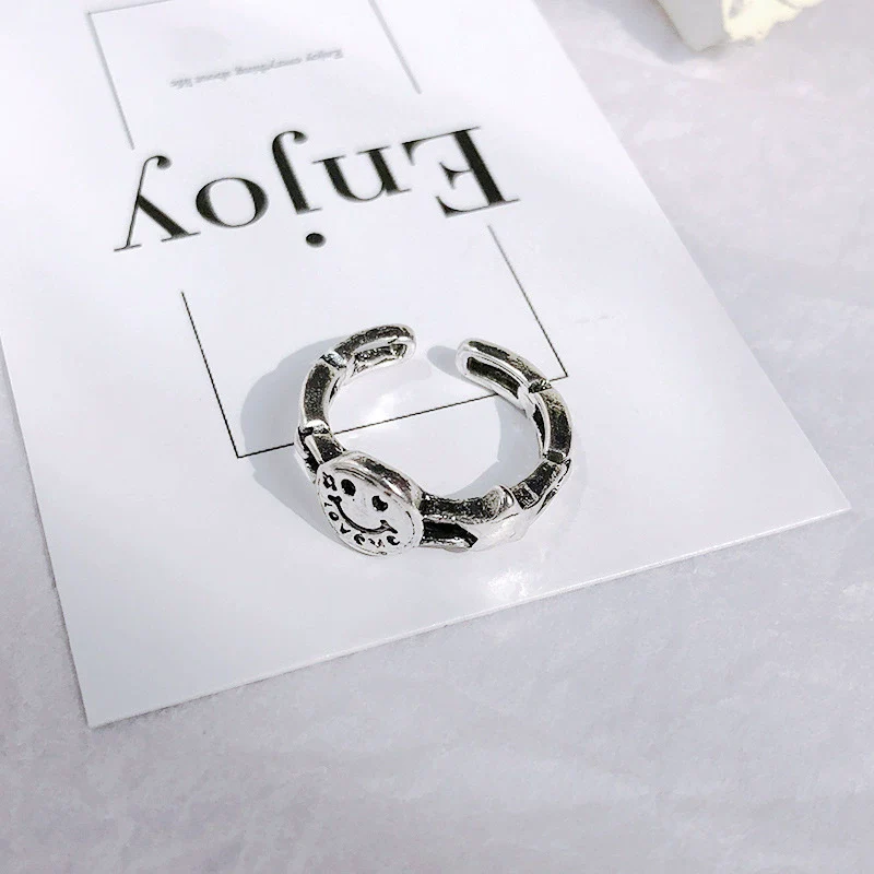 Alloy Geometric Electroplating Unisex Retro Open Multilayer Ring Hiphop Style Hand Jewelry - Image 7