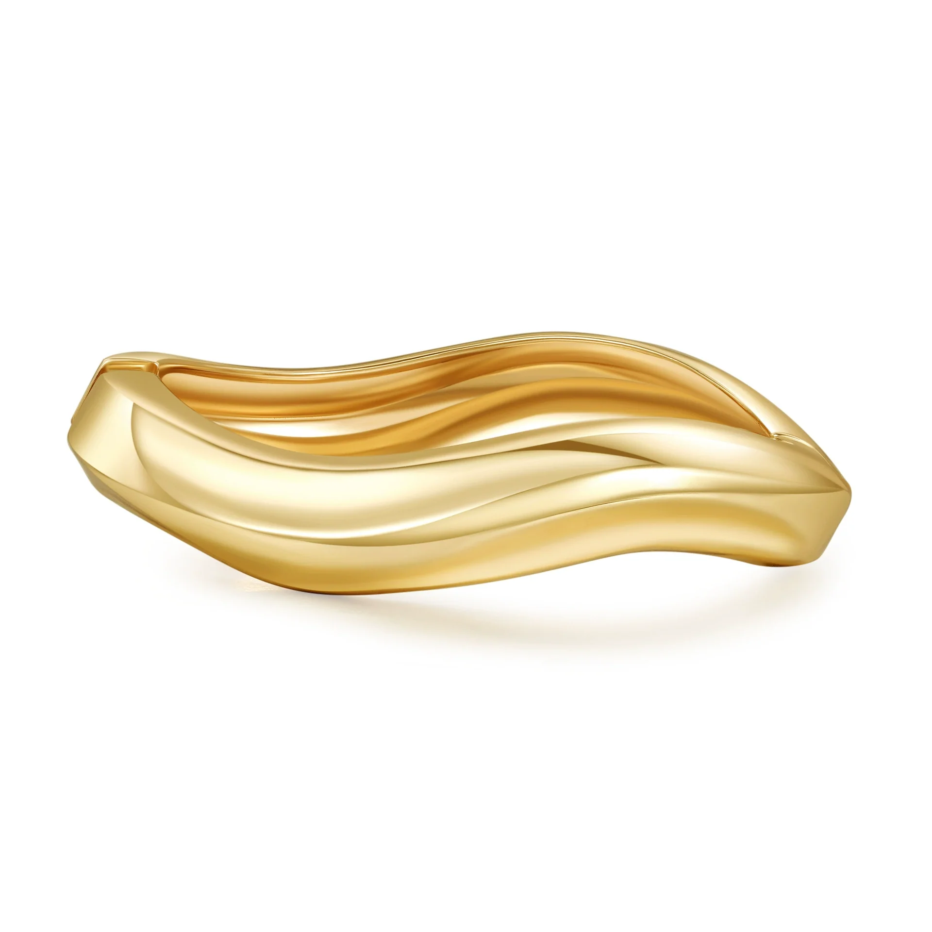 Alloy Geometric Electroplating Water Drop Glossy Asymmetric Spring Opening Unisex Bracelet - Image 12