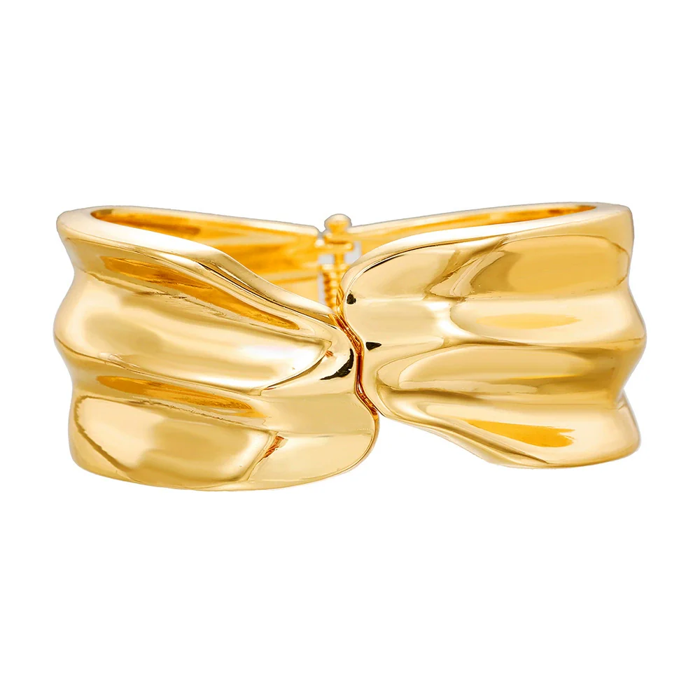 Alloy Geometric Electroplating Water Drop Glossy Asymmetric Spring Opening Unisex Bracelet - Image 16