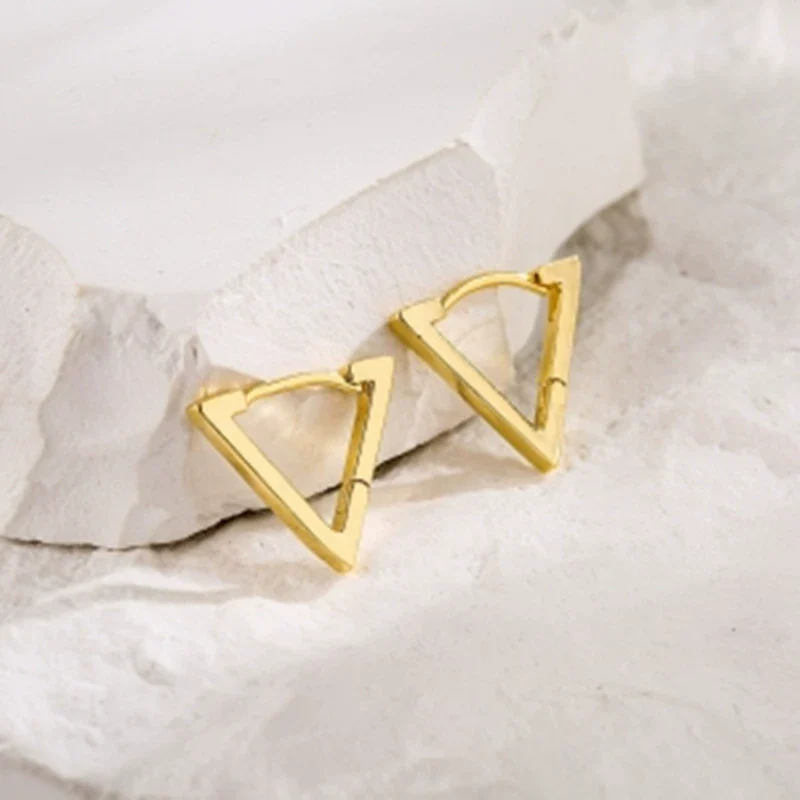 Alloy Geometric Fivepointed Star Square Light Luxury Electroplated Women's Earrings - Image 6