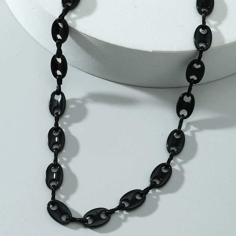Alloy Geometric Hip Hop Personality Charm Jewelry Set With Cuban Chain Bracelet And Necklace - Image 2