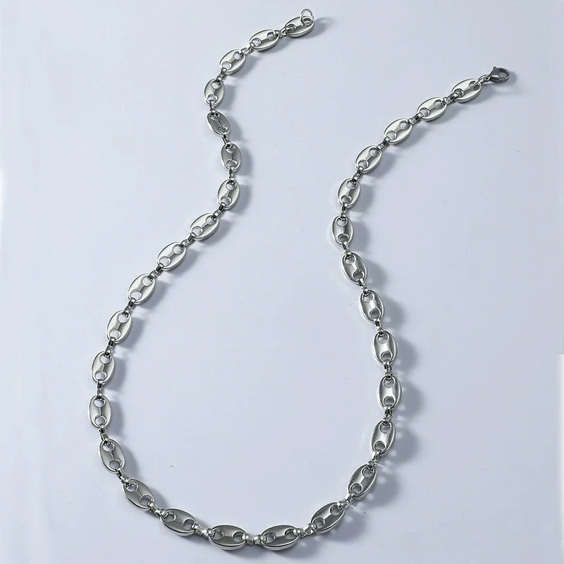 Alloy Geometric Hip Hop Personality Charm Jewelry Set With Cuban Chain Bracelet And Necklace - Image 6