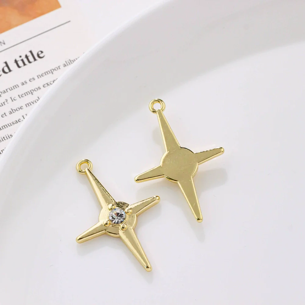 Alloy Geometric Irregular Rectangular Love Pendant Handmade Ear Jewelry Accessories With Electroplating - Image 11