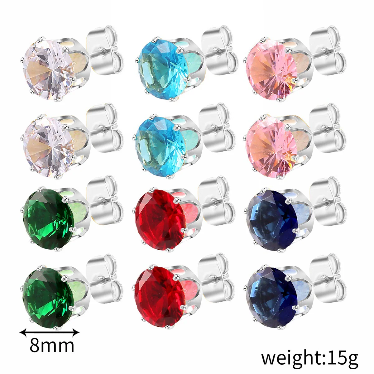 Alloy Geometric Light Luxury Electroplating Women's Earrings Sixpiece Set Jewelry - Image 5