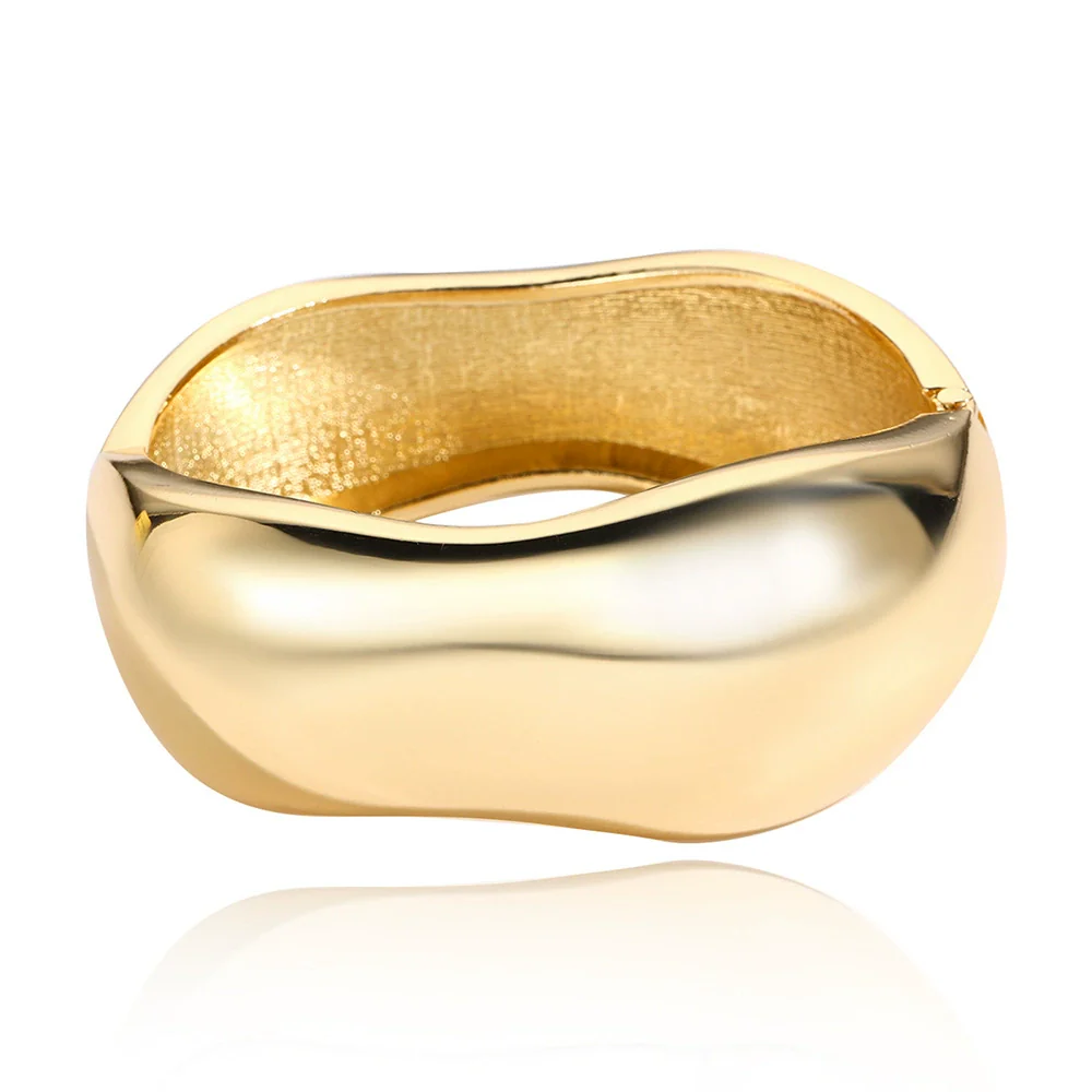 Alloy Geometric Metal Bracelets Electroplated Diamondencrusted Multilayered Glossy Hollow Open For Women - Image 8