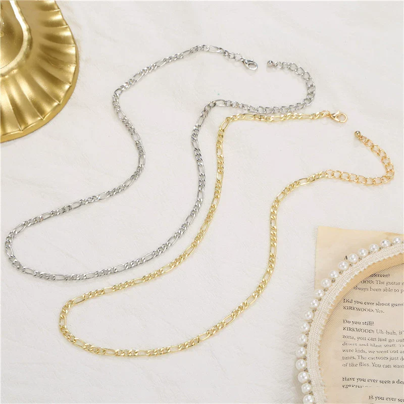 Alloy Geometric Nk Chain Necklace Jewelry Electroplating For Men And Women - Image 4