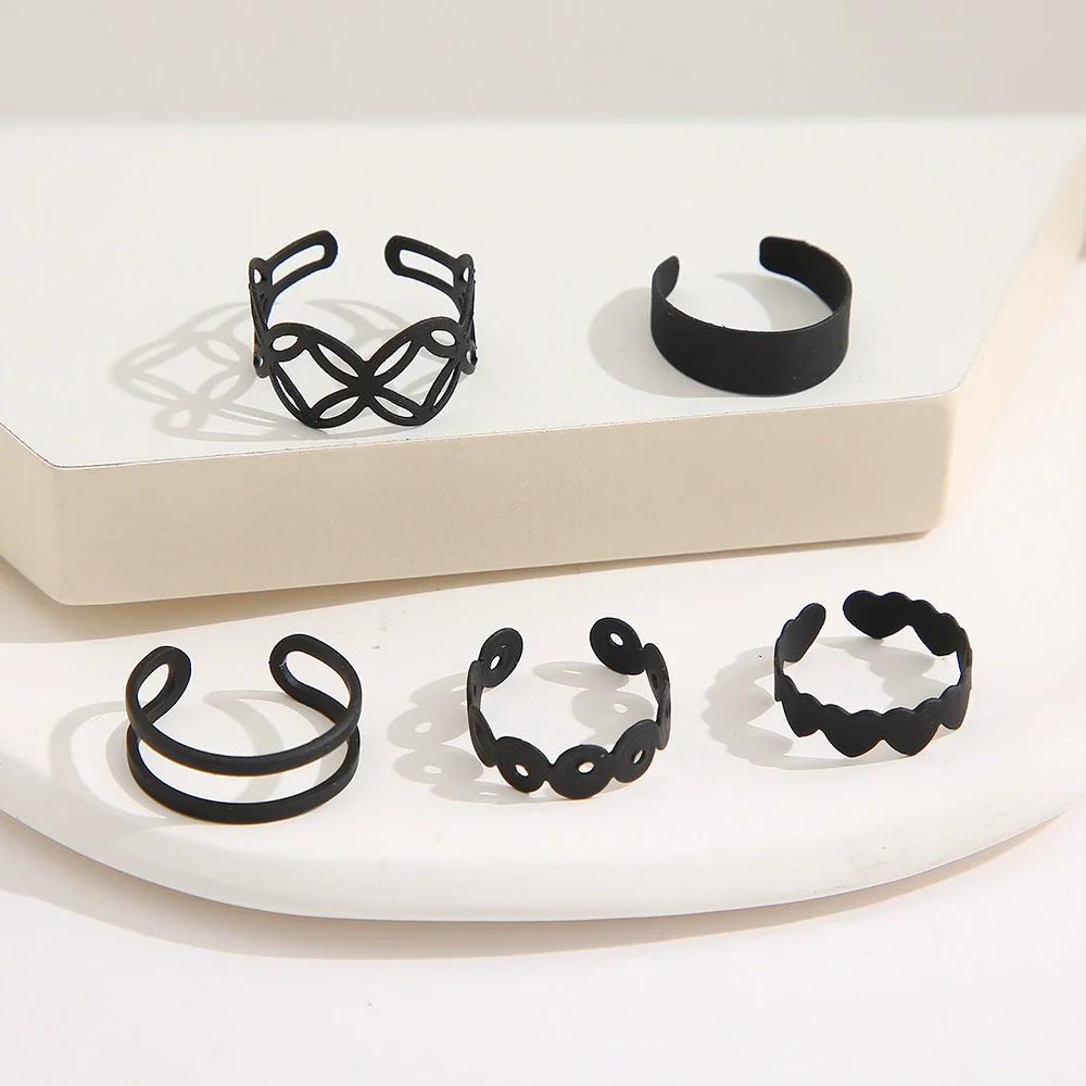 Alloy Geometric Peach Heart Joint Ring Electroplated Unisex Design - Image 4