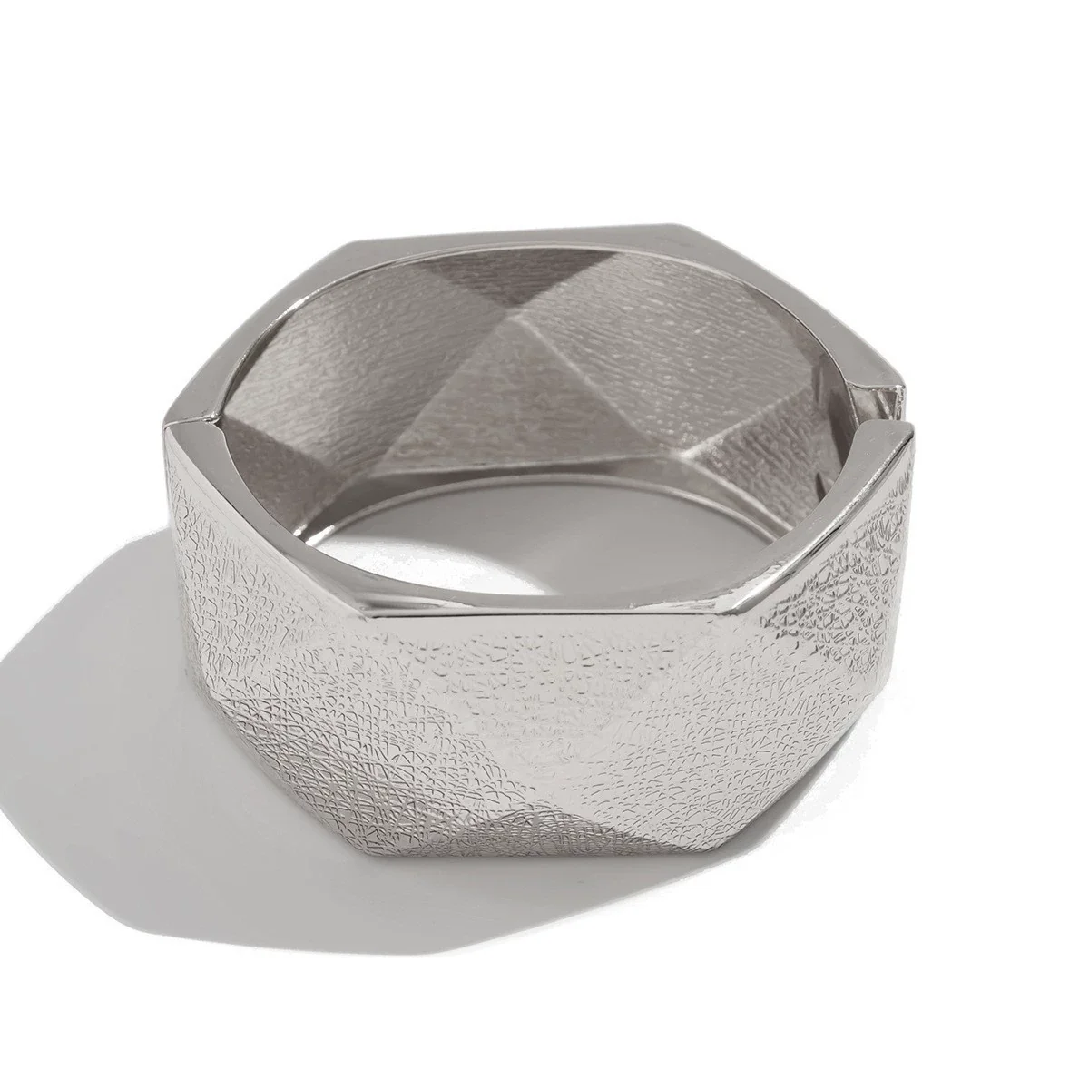 Alloy Geometric Personality Exaggerated Wide Face Electroplated Bracelet - Image 5