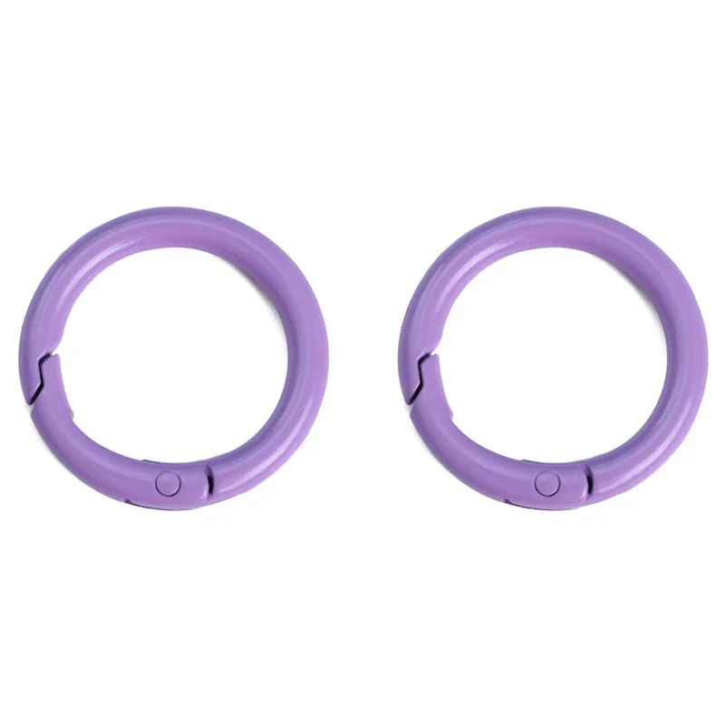 Alloy Geometric Round Spray Painted Mobile Phone Chain Key Chain Hook Buckle Ring - Image 10