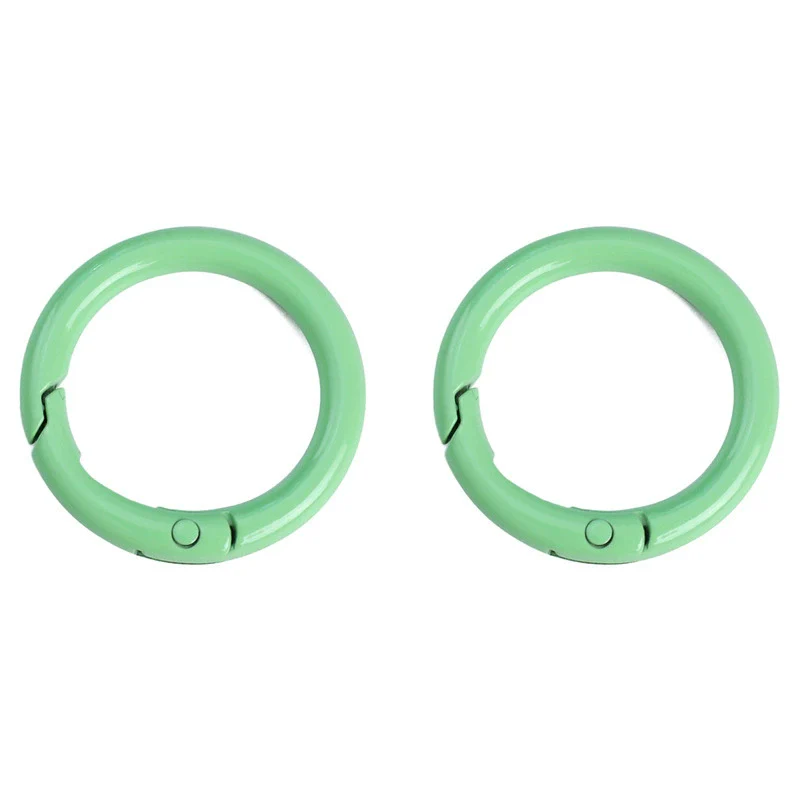 Alloy Geometric Round Spray Painted Mobile Phone Chain Key Chain Hook Buckle Ring - Image 14