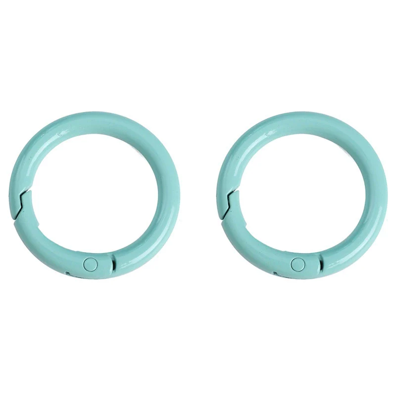 Alloy Geometric Round Spray Painted Mobile Phone Chain Key Chain Hook Buckle Ring - Image 16