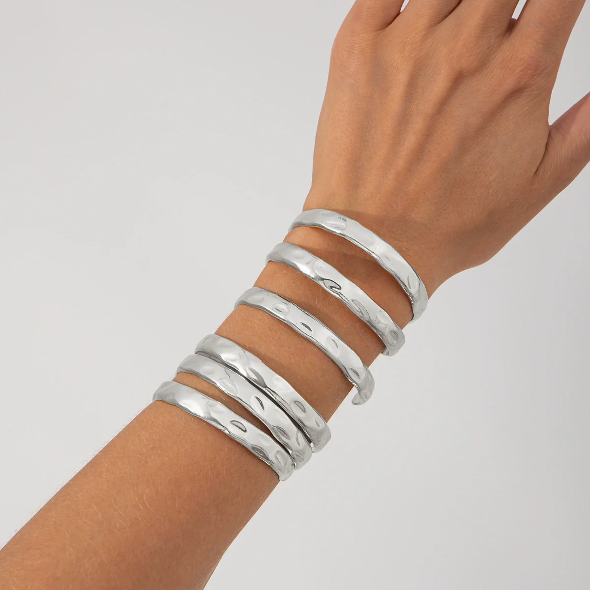 Alloy Geometric Simple Electroplated Bracelet Set - Image 15
