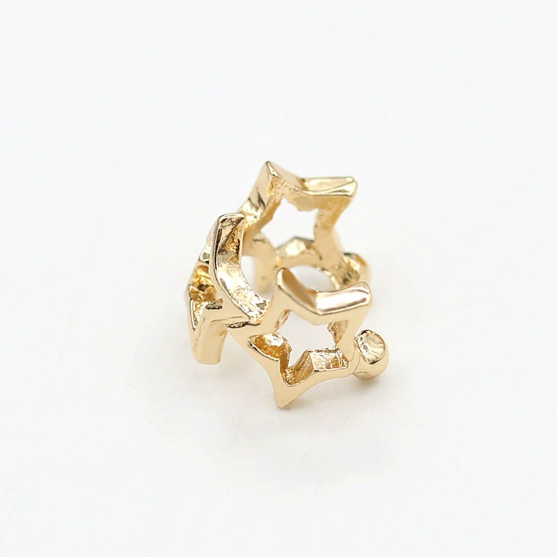 Alloy Geometric Star Ear Clips Electroplated Ear Jewelry For Women - Image 4