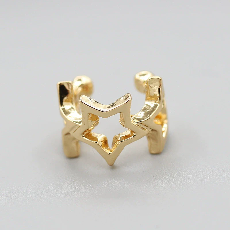 Alloy Geometric Star Ear Clips Electroplated Ear Jewelry For Women - Image 6