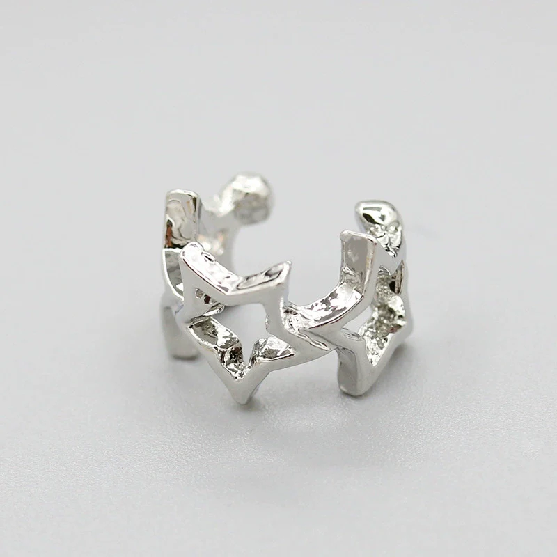 Alloy Geometric Star Ear Clips Electroplated Ear Jewelry For Women - Image 7