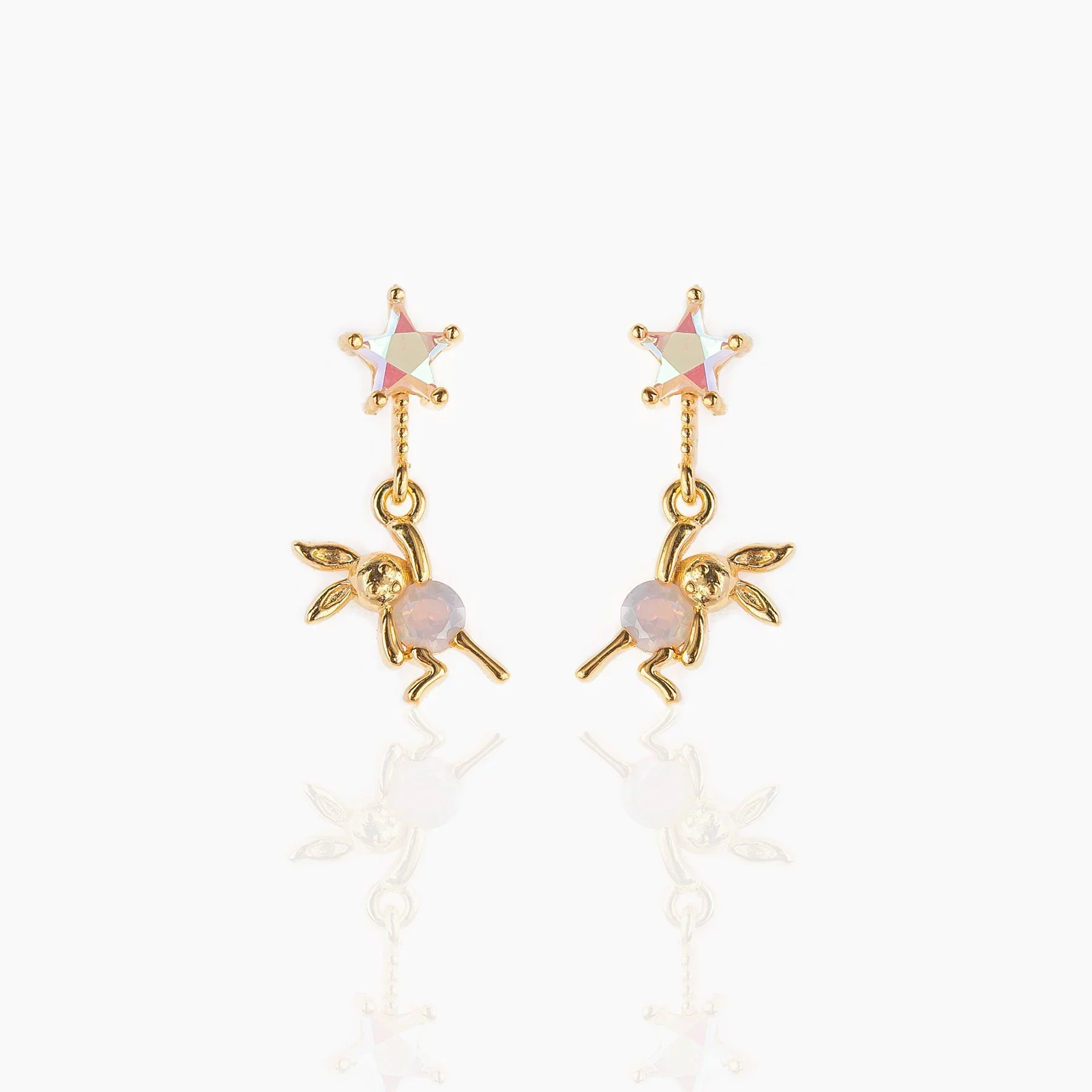 Alloy Geometric Style Electroplated Tassel Bear Cloud Earrings Unisex Jewelry - Image 10