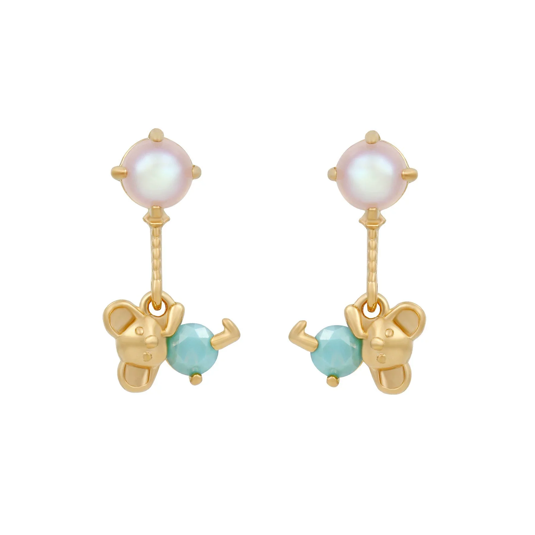 Alloy Geometric Style Electroplated Tassel Bear Cloud Earrings Unisex Jewelry - Image 9