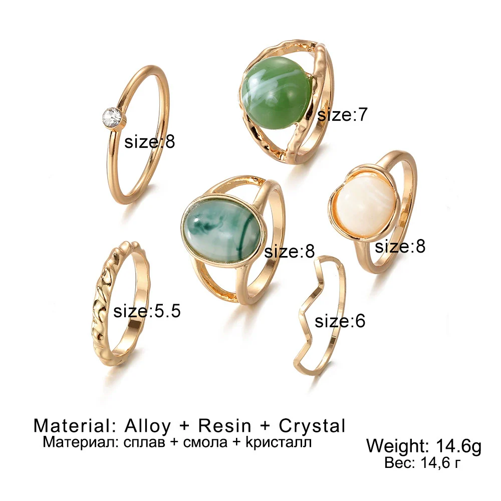 Alloy Geometric Vintage Electroplated Joint Ring For Women - Image 2