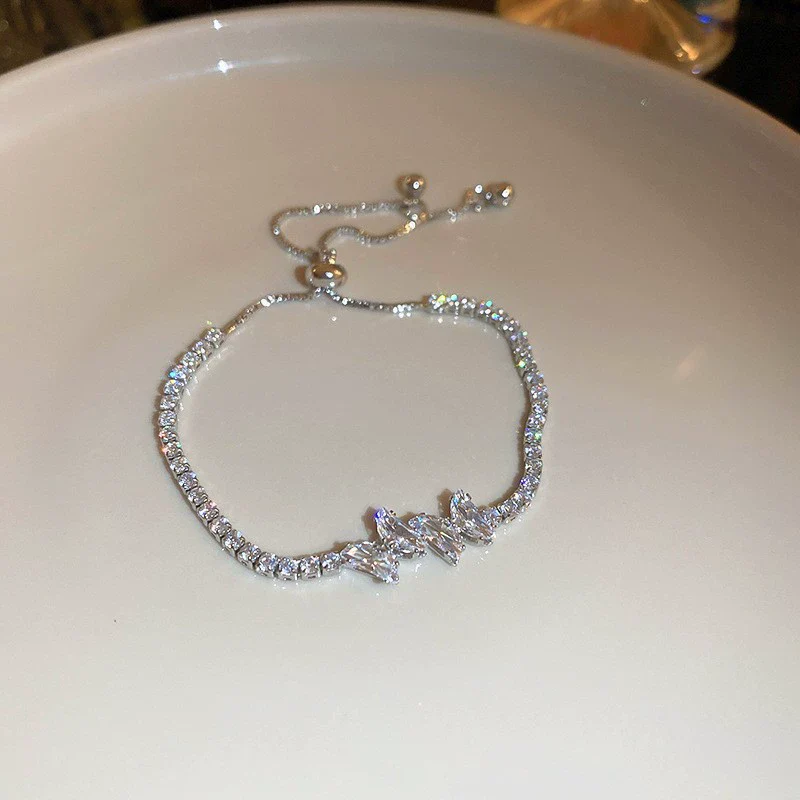 Alloy Geometric Zircon Women's Minimalist Adjustable Bracelet - Image 10