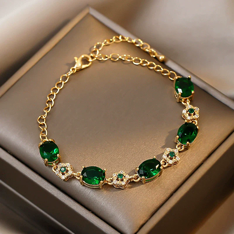 Alloy Geometric Zircon Women's Minimalist Adjustable Bracelet - Image 21