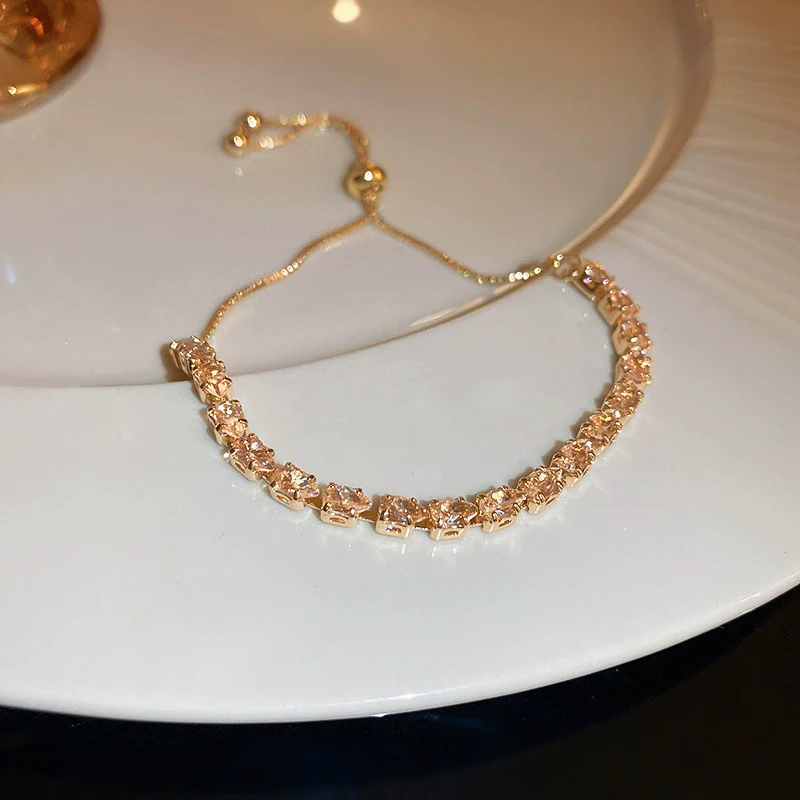Alloy Geometric Zircon Women's Minimalist Adjustable Bracelet - Image 29