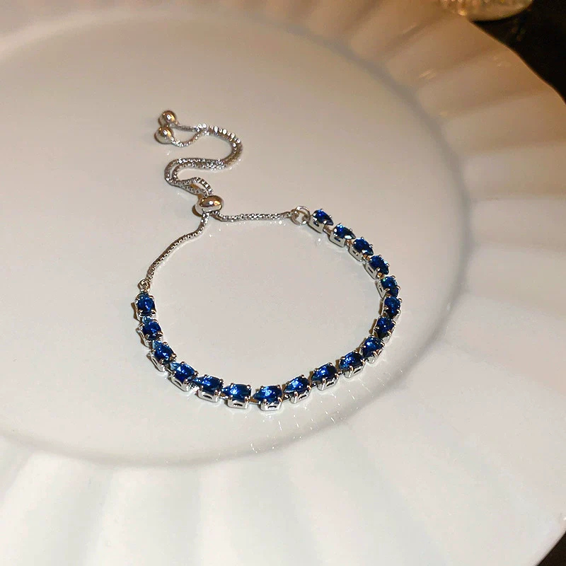 Alloy Geometric Zircon Women's Minimalist Adjustable Bracelet - Image 30