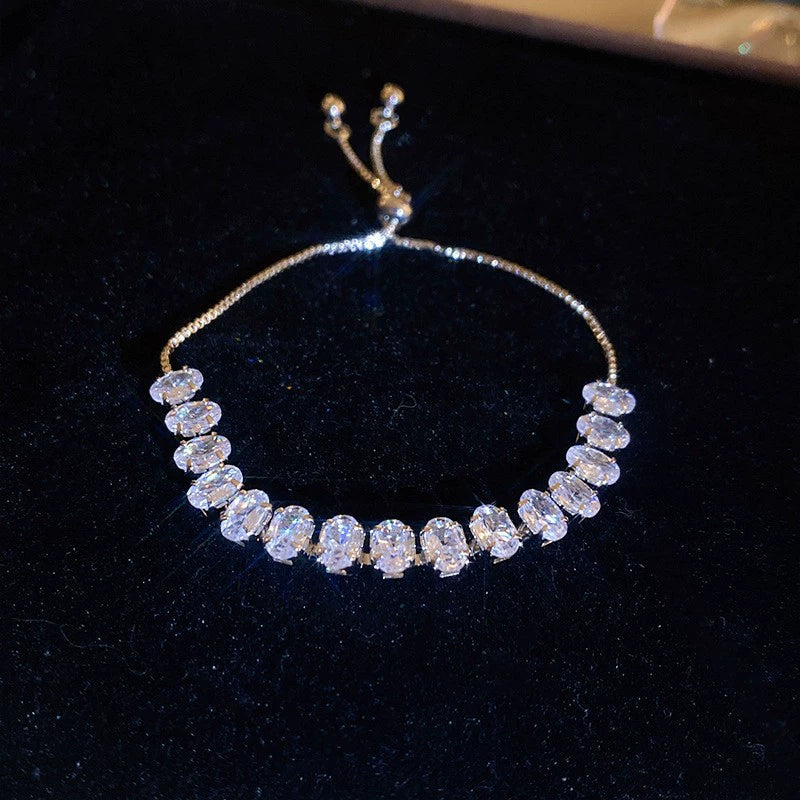 Alloy Geometric Zircon Women's Minimalist Adjustable Bracelet - Image 33