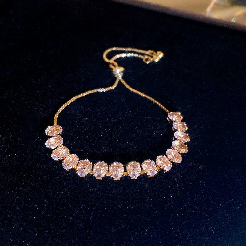 Alloy Geometric Zircon Women's Minimalist Adjustable Bracelet - Image 34