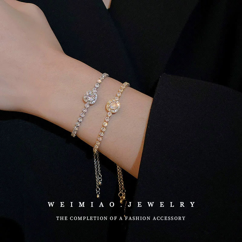 Alloy Geometric Zircon Women's Minimalist Adjustable Bracelet - Image 4