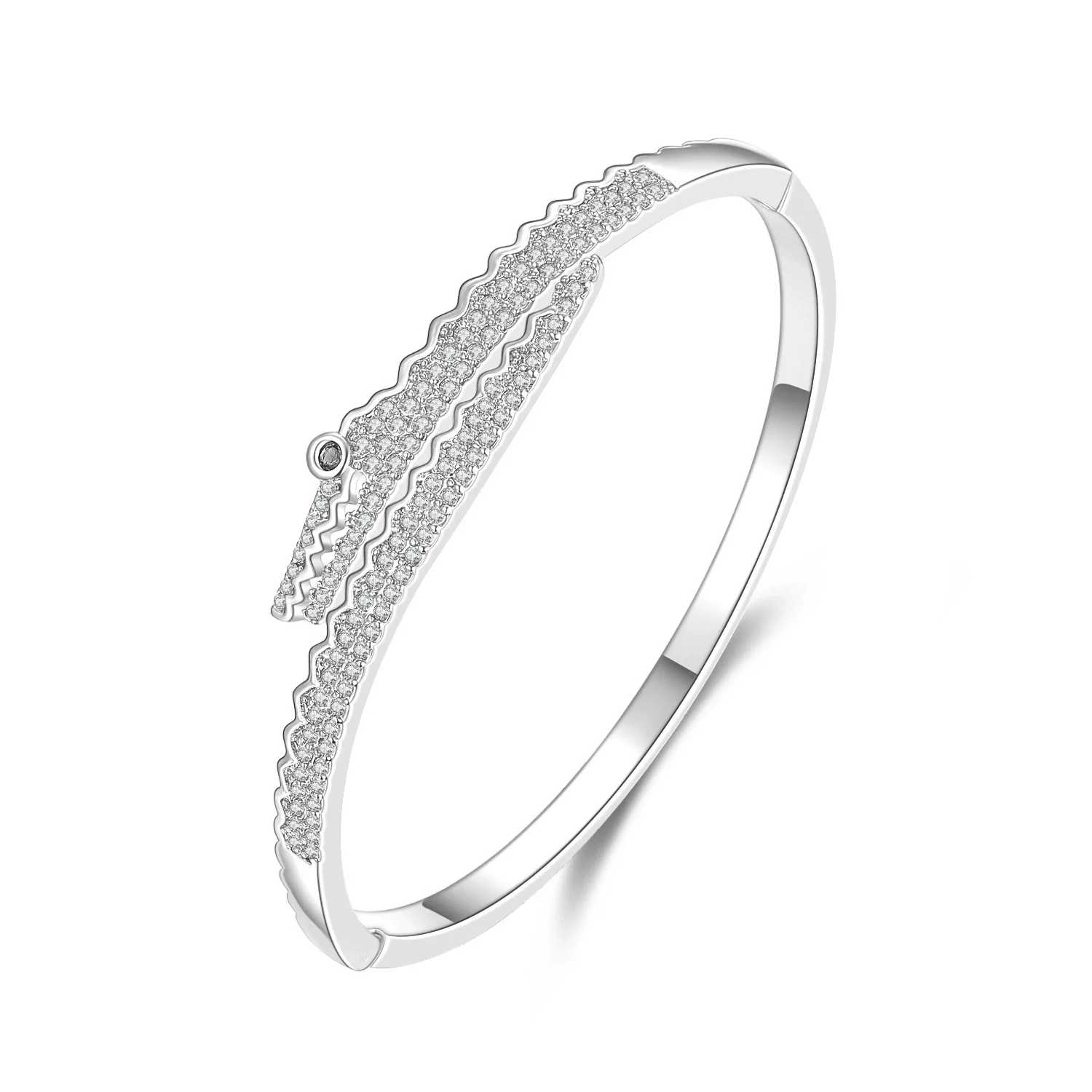 Alloy Gold Inlaid Natural Style Diamond Crocodile Bracelet Jewelry - Image 2
