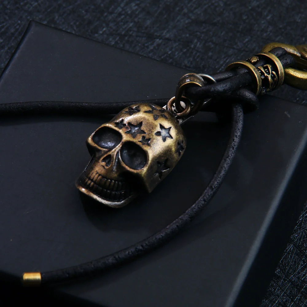 Alloy Gothic Skull Key Chain Pendant Electroplated Popular Exaggerated Personality Key Ornament - Image 3