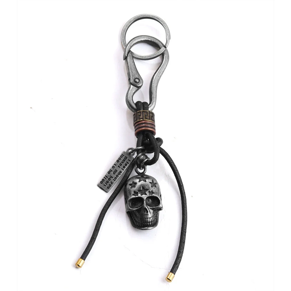 Alloy Gothic Skull Key Chain Pendant Electroplated Popular Exaggerated Personality Key Ornament - Image 5