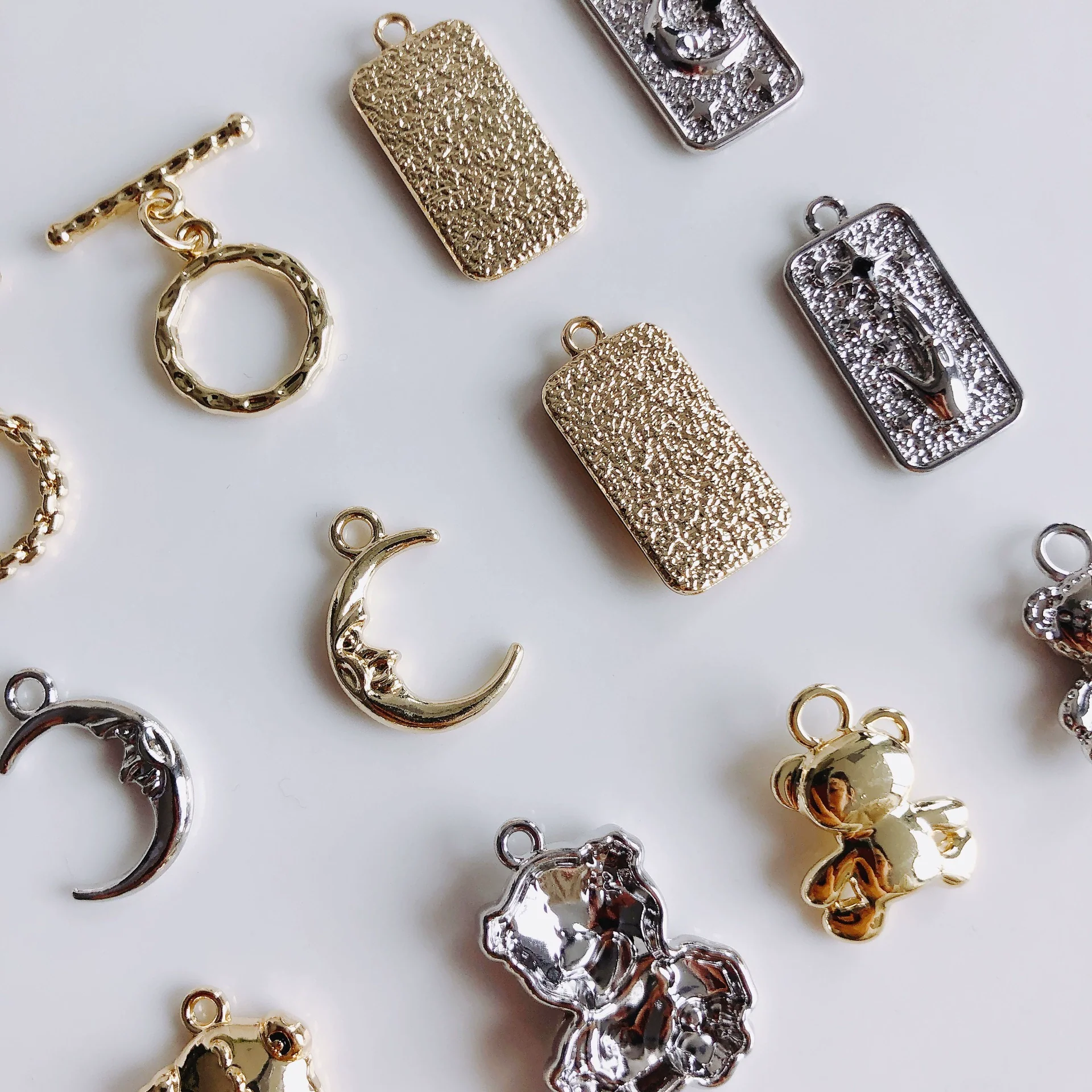 Alloy Handmade Jewelry Accessories With Moon Bear Shape Electroplated - Image 4